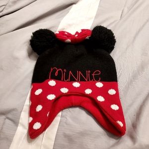 Disney Minnie Mouse Beanie with Bow and Ears 2T-5T Winter Cute Girlie